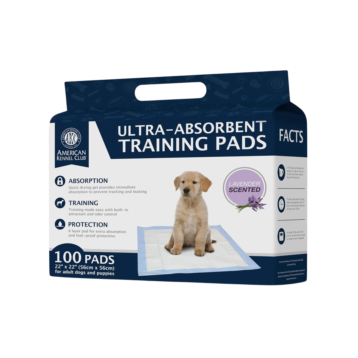 Akc Lavender Scent 100Ct Training Pads 22" X 22"