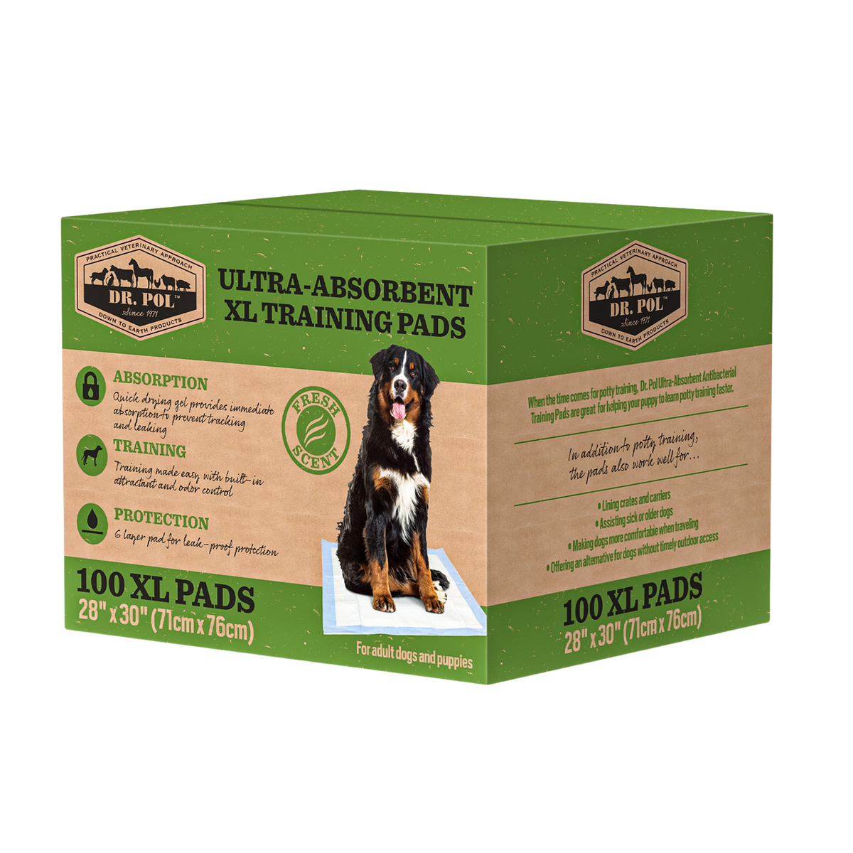 Dr Pol100Ct 28X30 Fresh Scent Training Pads In Box