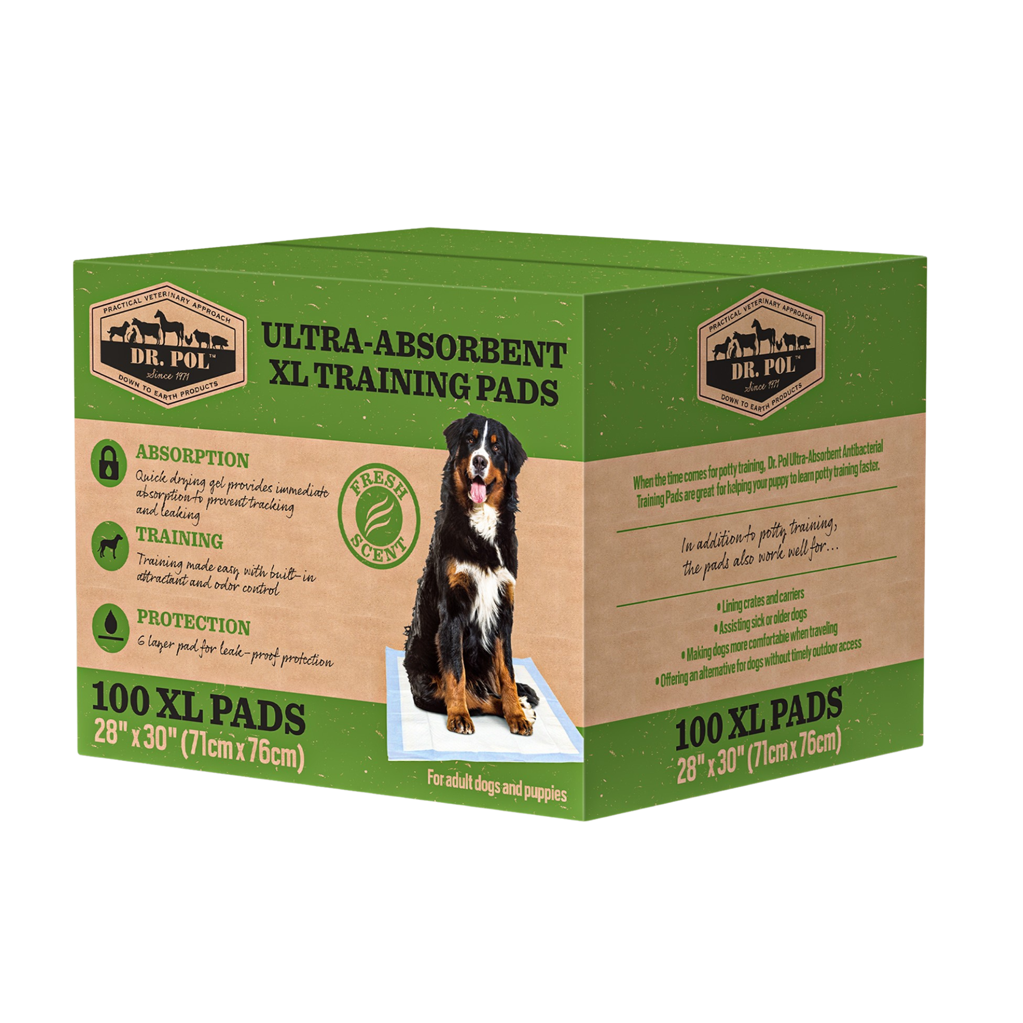 Dr Pol100Ct 28X30 Fresh Scent Training Pads In Box