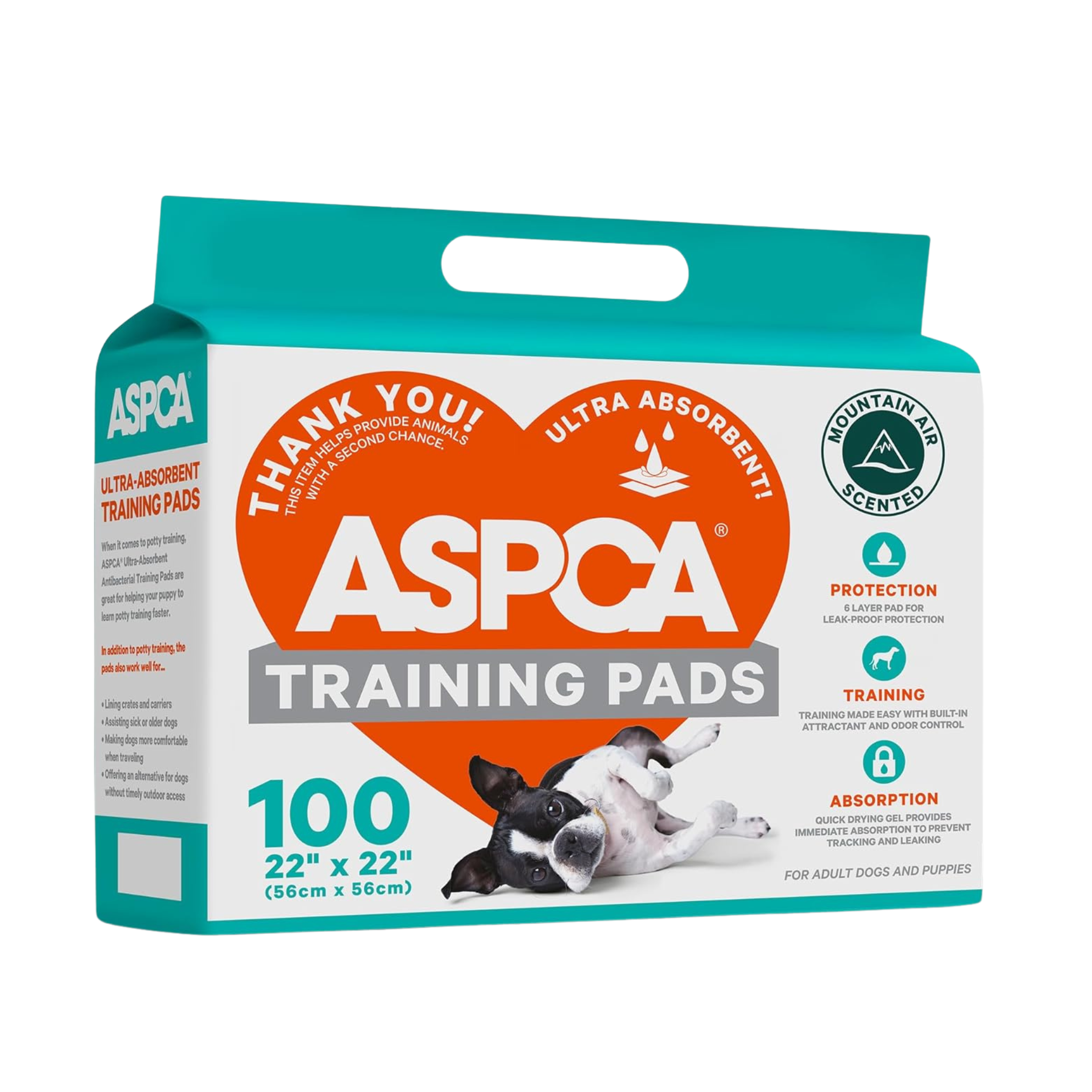Aspca Mountain Air Scent 100Ct Training Pads 22X22