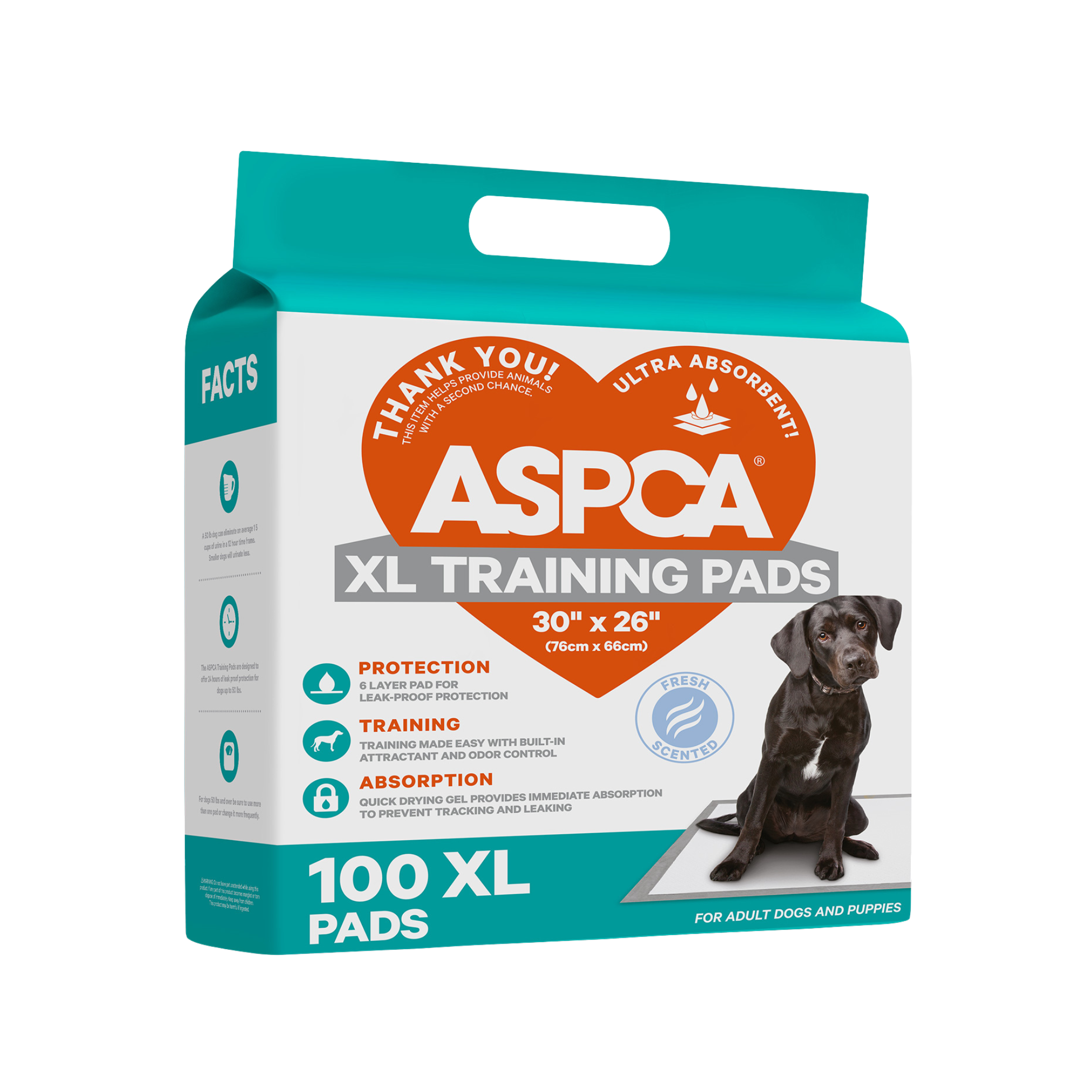 Aspca 100 Count Xl 30" X 26" Fresh Scent Training Pads