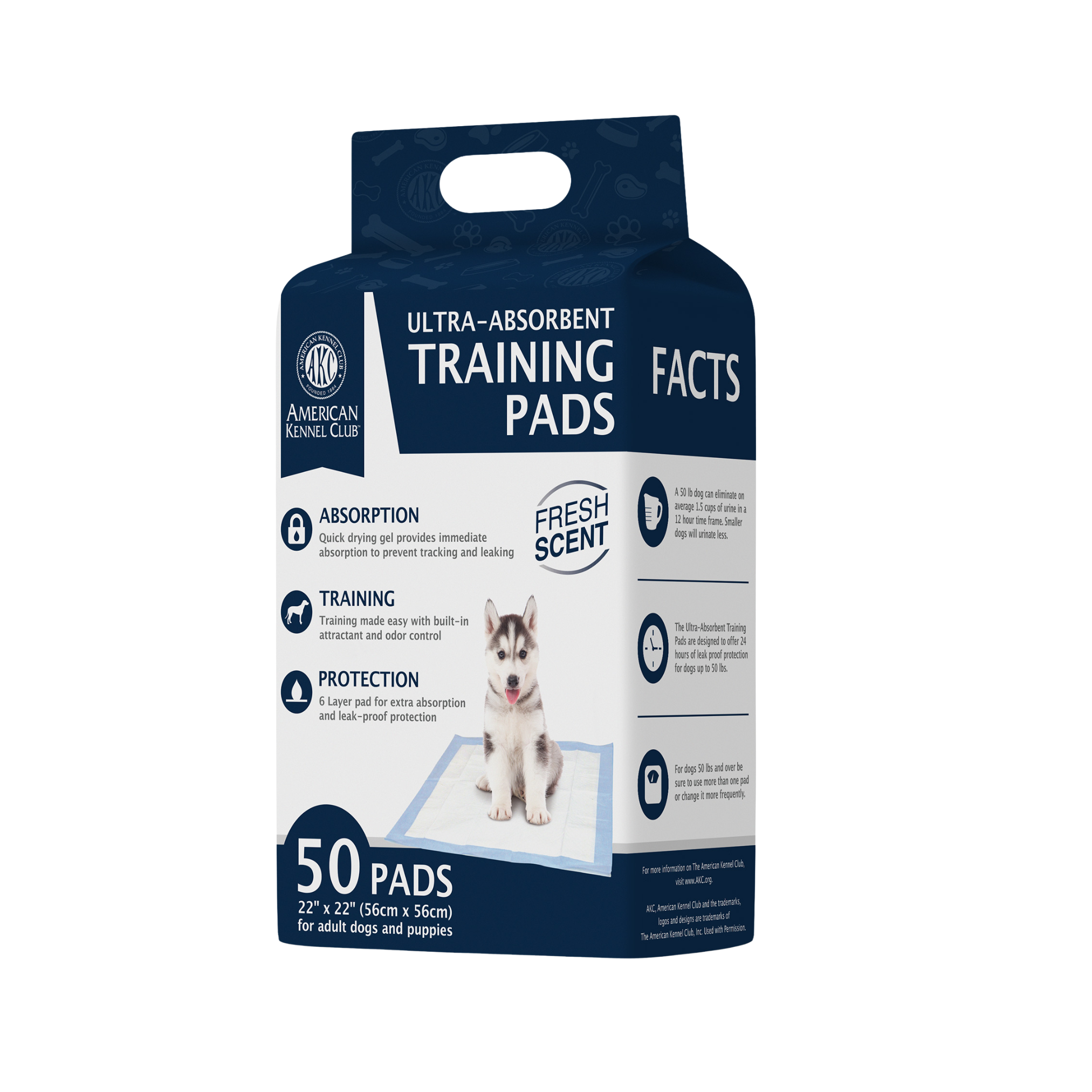 Akc 50 Count Fresh Scent Training Pads