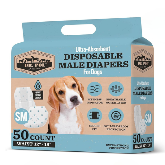 Dr Pol Size S Female Dog Diapers 50Ct Waist Sz 12"- 20"