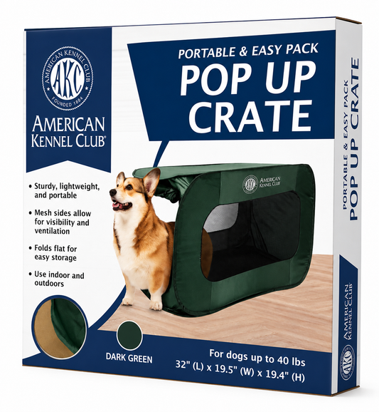 Akc Pop Up Mesh Travel Kennel Medium 32" Green