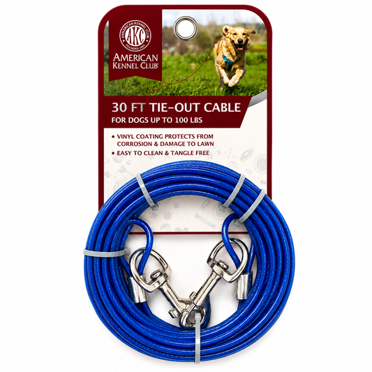 Akc Tie Out Cable 5Mm X 30Ft Blue