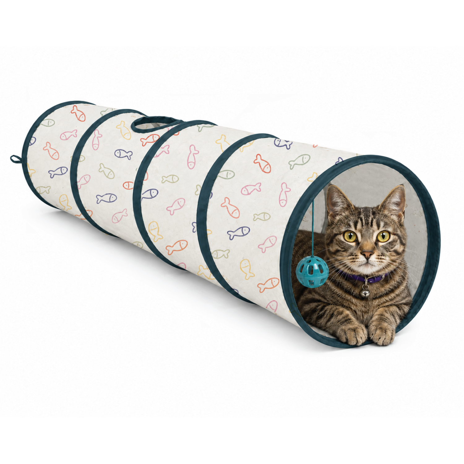 Aspca Fish Printed Cat Tunnel