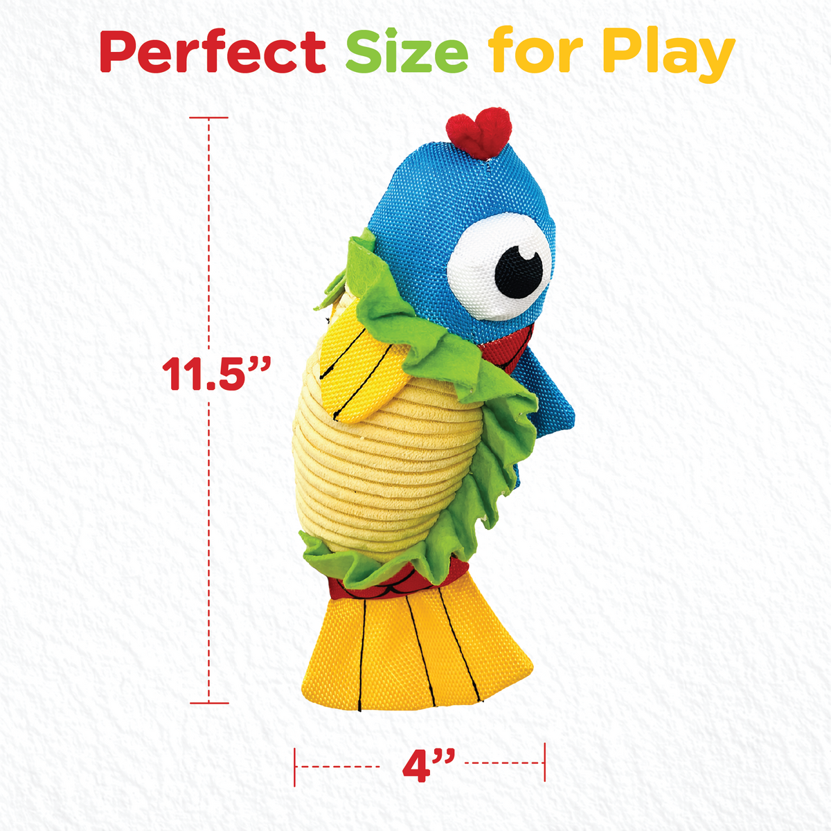 Bow Wow Fish Taco Plush Dog Toy